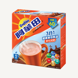 阿華田3合1即飲麥芽飲品 (輕怡減糖)盒裝 16 x 10 x 25g