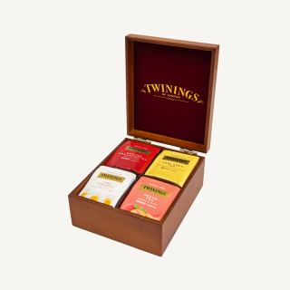 川寧4格木盒連精選茶 (英國早餐, 豪門伯爵, 蜜桃, 甘菊) 盒裝 6 x 70g